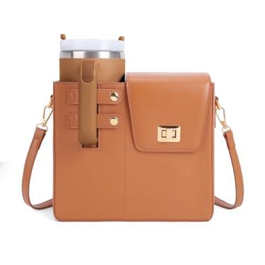 Imagem de Stanley Bolsa para copo com alça - Bolsa tiracolo portátil para armazenamento de garrafa de água Stanley Cup Tumbler 1,134 g, Marrom original, 230.00x100.00x235.00mm/9.06x3.94x9.25inch