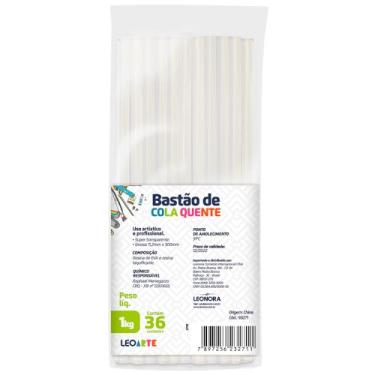 Imagem de COLA QUENTE BASTAO SILICONE GROSSA PCT/1KILO LEOARTE