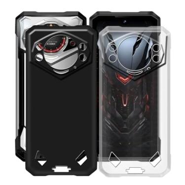 Imagem de Capa para Doogee S200 X, preta KJYFOANI + capas transparentes à prova de choque, proteção contra quedas de 360°, capa de silicone macio ultrafino para Doogee S200 X (6,7 polegadas) - [2 unidades]