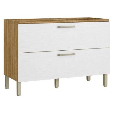 Imagem de Balcão De Pia Ametista 1 Porta Basculante 1 Gaveta 120 Cm Freijó Supremo - Kits Paraná