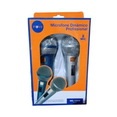 Imagem de Microfone Dinâmico Profissional Inova Md-12633 2 Unidades