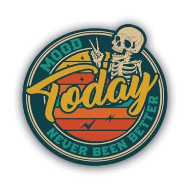 Imagem de Pacote de adesivos de vinil icônico retrô de esqueleto engraçado – Decalque impresso UV impermeável de 12 cm – Várias citações sarcásticas diferentes - Peel & Stick – Várias variações - MKS2326 (Never