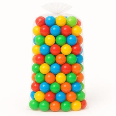 Imagem de 100 Bolinhas de Piscina 76mm Coloridas - Atóxicas, Resistentes e Não A