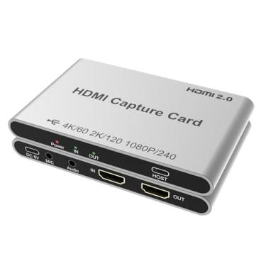 Imagem de JOMOCARE Placa de captura HDMI 4K 60HZ, 1080P 240HZ, para streaming e gravação PS5, Xbox Series X/S (prata)