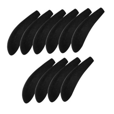 Imagem de IEUDNS 10x Ombreiras Cabides Ombreiras Leves Pretas Suporte Antiderrapante Flocado para Suéteres Camisetas Ternos Domésticos