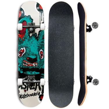 Imagem de Skate Semi Profissional Completo Modelos 7.5 Montado - Ideal mix, COAL