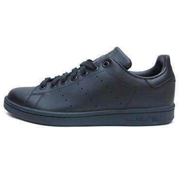Imagem de adidas Originals Tênis masculino Stan Smith, Preto/Preto/Preto, 4