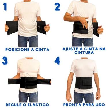 Imagem de Cinto Modelador Abdominal Lombar corretor Postural tam Unico - ARADESC
