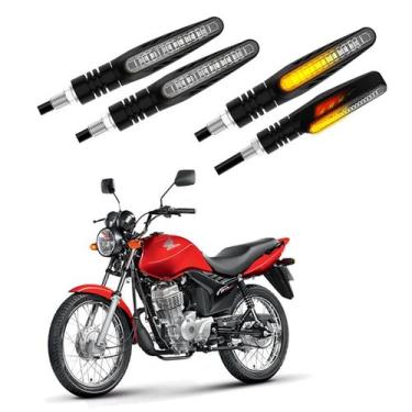 Imagem de Par 4 Setas Sequenciais Modelo P25B Para Moto CG125 FAN 2004 2005 2006