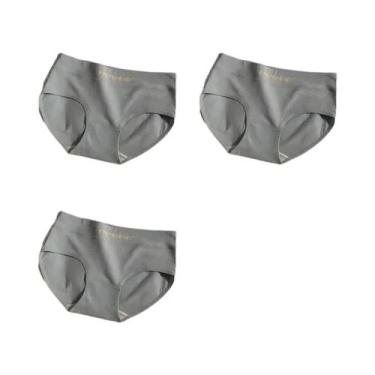 Imagem de Conjunto De 3 Peças De Calcinhas Femininas Sem Costura De Algodão Puro