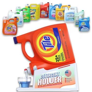 Imagem de Suporte para detergente para roupa TidyFriend White com bandeja coleto
