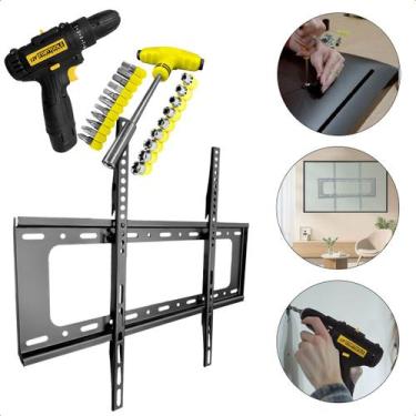 Imagem de Suporte Fixo TV 4080 Polegadas Parede Conjunto com Parafusadeira 12V B