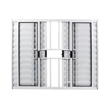 Imagem de Veneziana 6 Folhas Aluminio Branco 1,00x1,00 C/grade