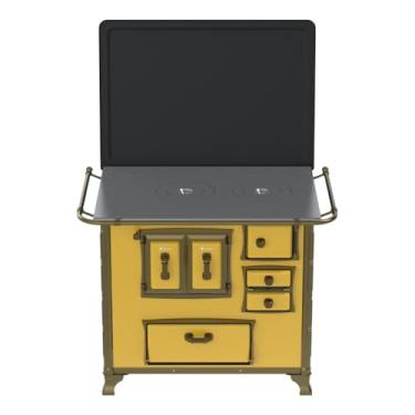Imagem de Fogão a Lenha GII N 2 Renaissance Amarelo Saida Esquerda