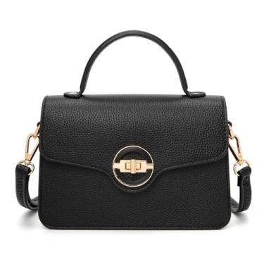 Imagem de NGGU Bolsa feminina com alça superior - bolsa transversal pequena com alça ajustável, mini bolsa de alça superior, 01 Preto