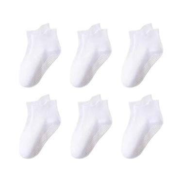 Imagem de Meias Antiderrapantes Para Crianças 6 Pares 0-5 Anos Meninos Meninas B