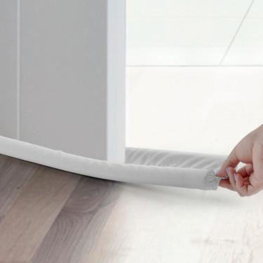 Imagem de Protetor de Porta Duplo Veda Pó Bloqueio Total de Insetos Poeira e Ruí