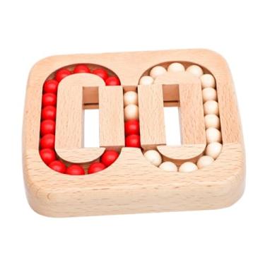 Imagem de Fenteer Feijão Mágico Giratório Quebra-cabeça de Ponta dos Dedos Lembrancinhas Divertidas Suprimentos de Festa Presente Resistente Brinquedo de Aprendizagem, Contas de Madeira