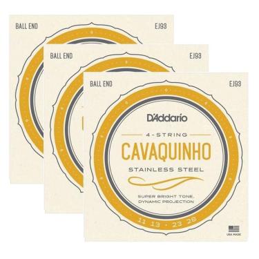 Imagem de Cordas DAddario J93 para Cavaquinho - Aço Inox - 4 Unidades