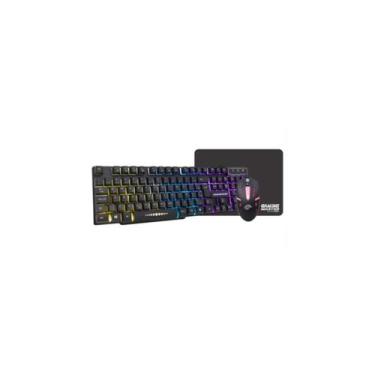 Imagem de Kit Gamer KM5228 Rainbow + MOA834 + Pad FXX - K-MEX