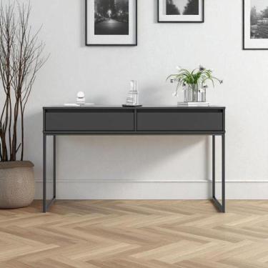 Imagem de Aparador Nobre Pés Em Metal Moderno Estilo Industrial - CASA H, Preto