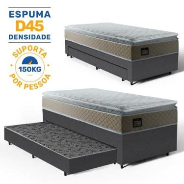 Imagem de Cama Box com Colchão de Espuma D45 Pillow Top Strong One Face Auxiliar