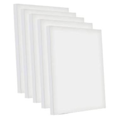 Imagem de Kit 5 Telas de Pintura 24x30cm sem Cavalete Branca Moldura de Madeira