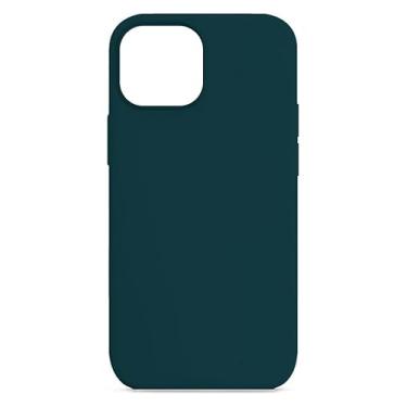 Imagem de Capinha Compatível com Iphone 14 Preta, Branca, Azul, Rosa, Bordô, Roxo, Lilás, Cinza, Pink, Bege, Flexivel, Tecnologia anti impacto, Aveludada com design PREMIUM c/logo (Verde)