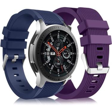 Imagem de Pacote com 2 Compatível com pulseira de relógio Samsung 46 mm/Galaxy W