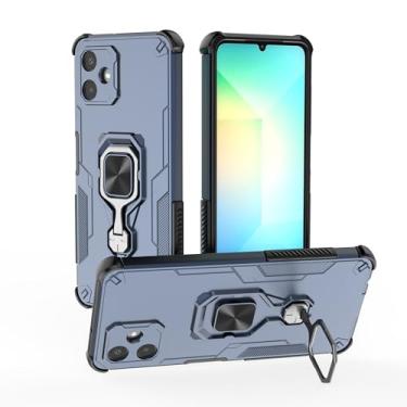 Imagem de SORAKA Capa para Samsung Galaxy A06 com suporte metálico giratório de 360 graus peça de ferro magnética para suporte magnético para telefone de carro