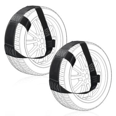 Imagem de Datanly 2 peças de alça universal de amarração para roda traseira de motocicleta em preto alça de equilíbrio de transporte para reboque de roda traseira para motocicleta, bicicleta suja, quadriciclo