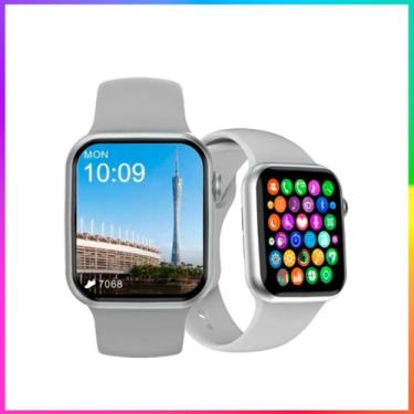 Imagem de Relógio Smart watch Branco Serie 9 Masculino e Feminino à prova d'gua 