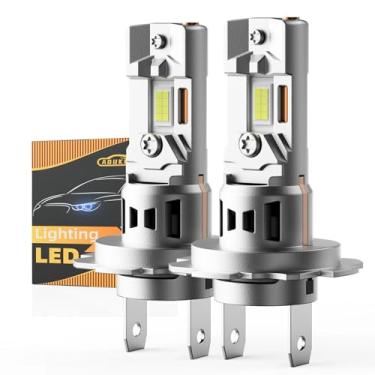 Imagem de AOUKKL Luz de neblina H7, super brilhante 6500K branco frio, substituição direta para lâmpadas de halogêneo, alta visibilidade, vida útil de 70000H, sem cintilação