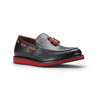 Imagem de Ferro Aldo Mocassins masculinos Dylan MFA19671 Classic Moc-Toe, Rosso Nero (borlas), 42 BR