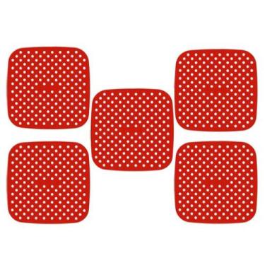 Imagem de kit 5 Protetores Quadrados Tapete Silicone Fogão Indução 19 cm Almofad