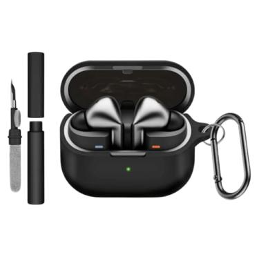 Imagem de Kit Limpador para Fones e Capa Protetora de Silicone Nerdcase Compatível com Samsung Galaxy Buds 3, 3 Pro, 3 FE, Preto