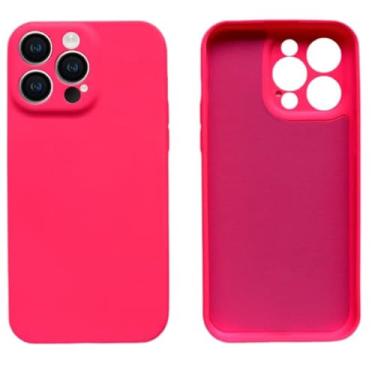 Imagem de Capinha de Silicone para iPhone 14 Pro Max com Proteção na Câmera (Pink)