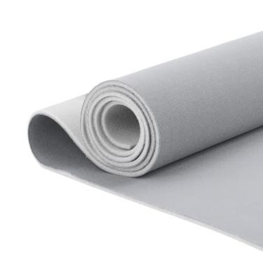 Imagem de Kefly Tecido de malha cinza Ligth 137.2 cm C × 152.4 cm L com suporte de espuma, material de substituição de teto interior automotivo para carro, SUV, barco, picape, caminhão, trailer, reparo