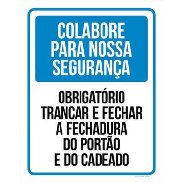 Imagem de Kit 3 Placa Colebore Segurança Fechadura Cadeado 36X46