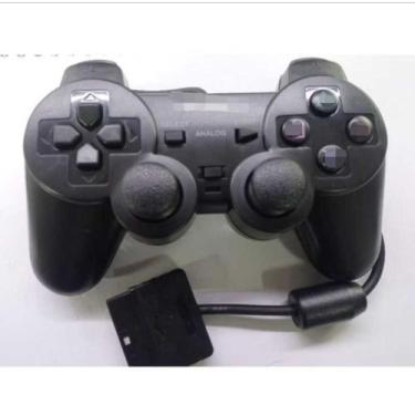 Imagem de Controle PS2 com fio preto entrega rapida pronta envio 24hh. - NoBrand