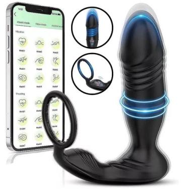 Imagem de Vibrador Prostata C/ Anel Peniano Vai E Vem Por Aplicativo - Vbrante