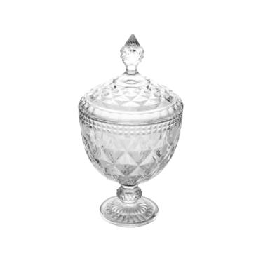 Imagem de LYOR - Potiche de Cristal com Pé Diamond 15cm x 28cm
