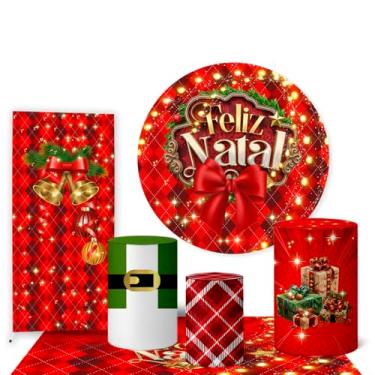 Imagem de Trio Capas Cilindro + Painel + Lateral e Tapete Natal (K3NAT0043)