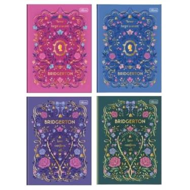 Imagem de Caderno Tilibra Bridgert, Capa Dura, 80 Folhas Decoradas, 17,7 x 24 cm, Brochura Costurado, Capas Sortidas