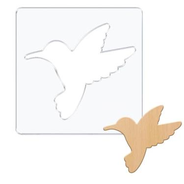 Imagem de beinkmake Modelo de roteador de beija-flor acrílico transparente com manobrista para carpintaria, modelos embutidos, tábua de charcutaria, artesanato, decorativo, 20 x 20 cm