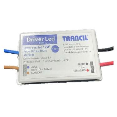 Imagem de Fonte para led 12w dc 12v 100-240v trancil tdv 1212-tc
