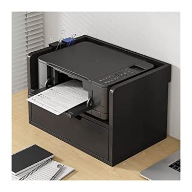 Imagem de SUNESA Suporte de impressão, suporte de impressora, prateleira, armazenamento de madeira, organizador de papel para casa/escritório, impressora elevadora, mesa de armazenamento, estante pequena, mesa