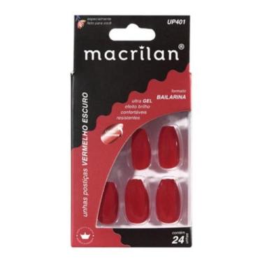 Imagem de Unhas Postiças Bailarina Vermelho Escuro UP401 - Macrilan