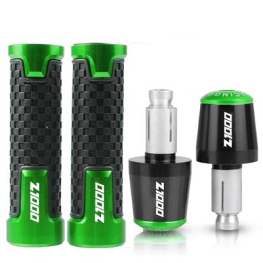 Imagem de GRJQRKHZ Punhos de guidão de motocicleta para K&awasaki Z1000 2003-2006 Extremidades do punho do guidão de motocicleta, acessórios de liga de alumínio