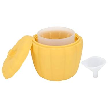 Imagem de Balde de gelo de silicone Fabricante de cubos de gelo Design de abóbora Fácil operação Sem BPA Refrigerador portátil seguro e durável para festas, celebrações, cozinha doméstica